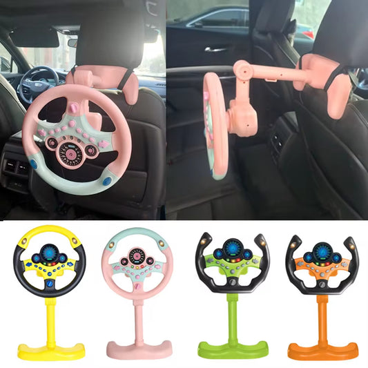 Interactive Electric Steering Wheel Toy: 3D Simulated Driving Adventure with Lights, Sounds & Fun for Kids