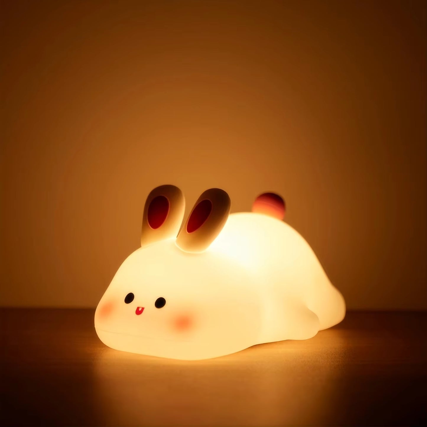 Cute LED Night Light Panda Sheep Rabbit Silicone Nightlights Timing USB Rechargeable for Bedroom Decoration Kids Birthday Gift